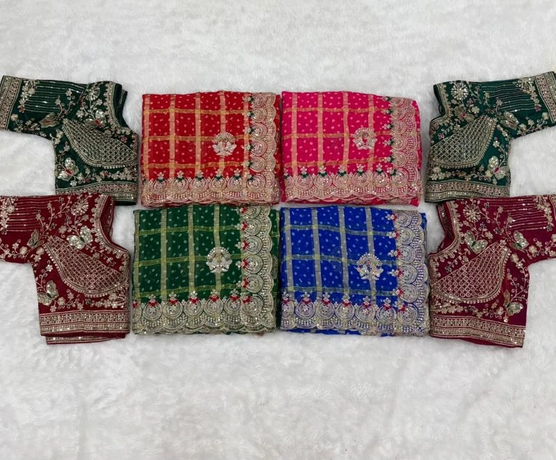 Ds 836 Panetar Chiffon Sequence Worked Saree Collection