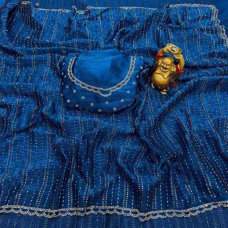 Ds 841 Fendy Satin Beads Worked Saree Collection