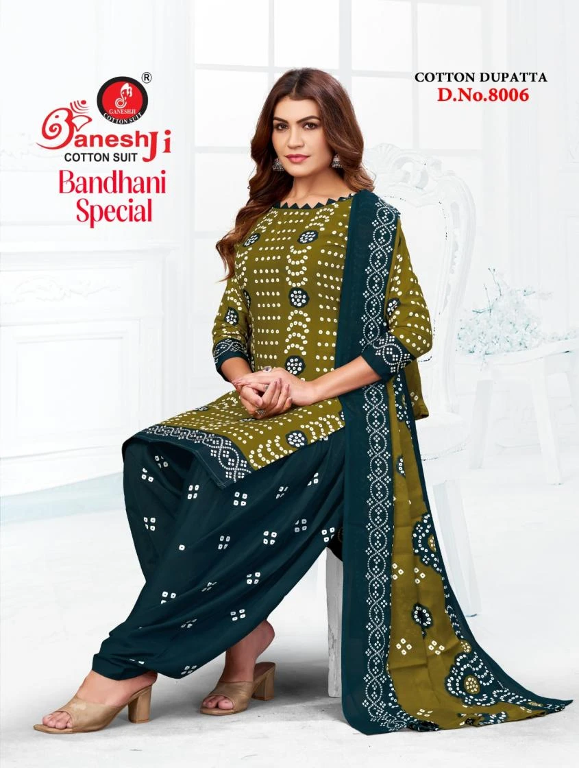 Ganeshji Bandhani Special Patiyala Vol 8 – Dress Material