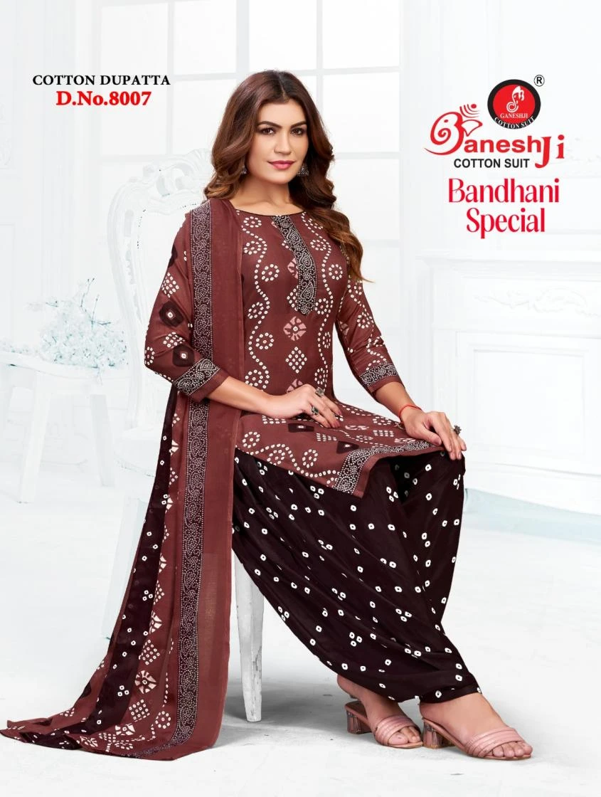 Ganeshji Bandhani Special Patiyala Vol 8 – Dress Material