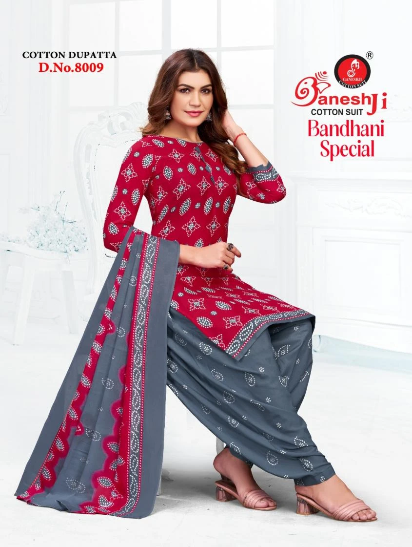Ganeshji Bandhani Special Patiyala Vol 8 – Dress Material