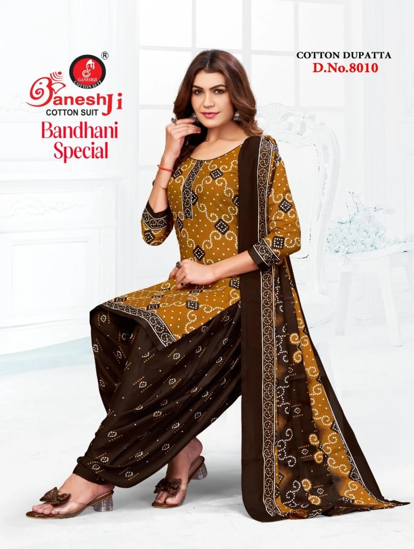 Ganeshji Bandhani Special Patiyala Vol 8 – Dress Material