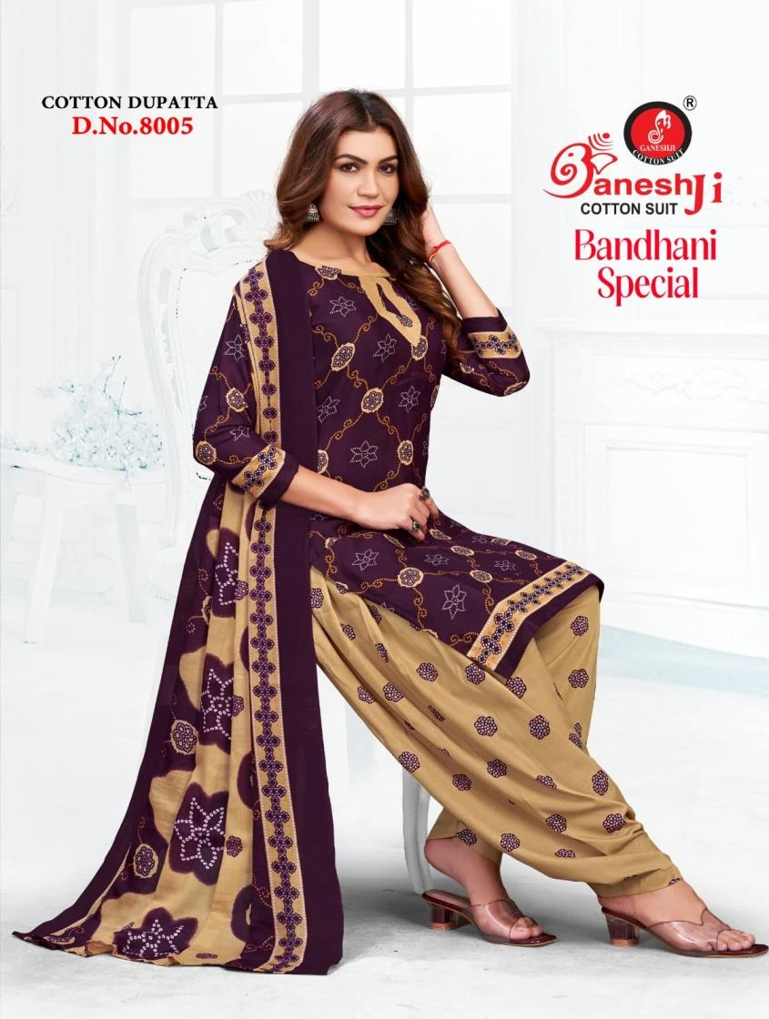 Ganeshji Bandhani Special Patiyala Vol 8 – Dress Material