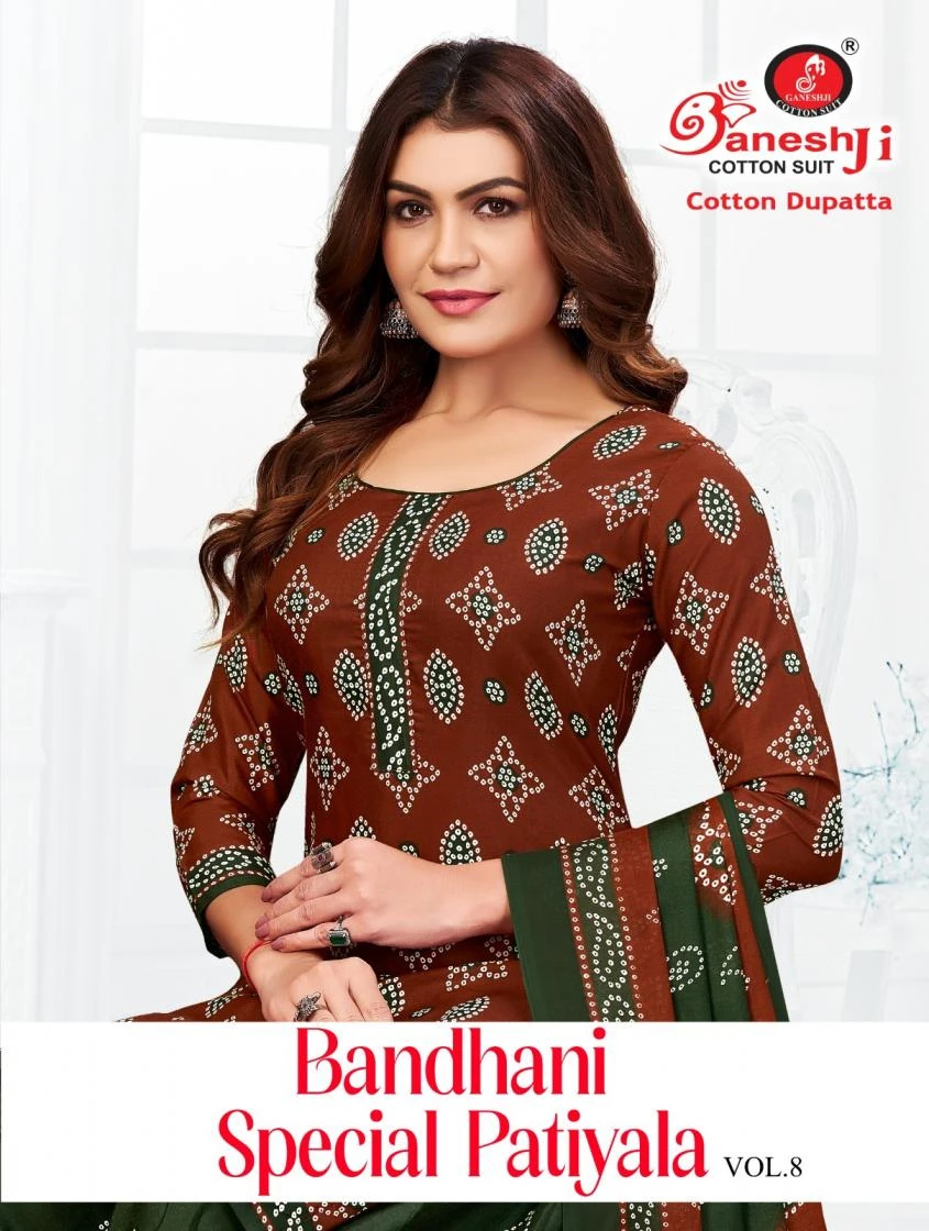 Ganeshji Bandhani Special Patiyala Vol 8 – Dress Material