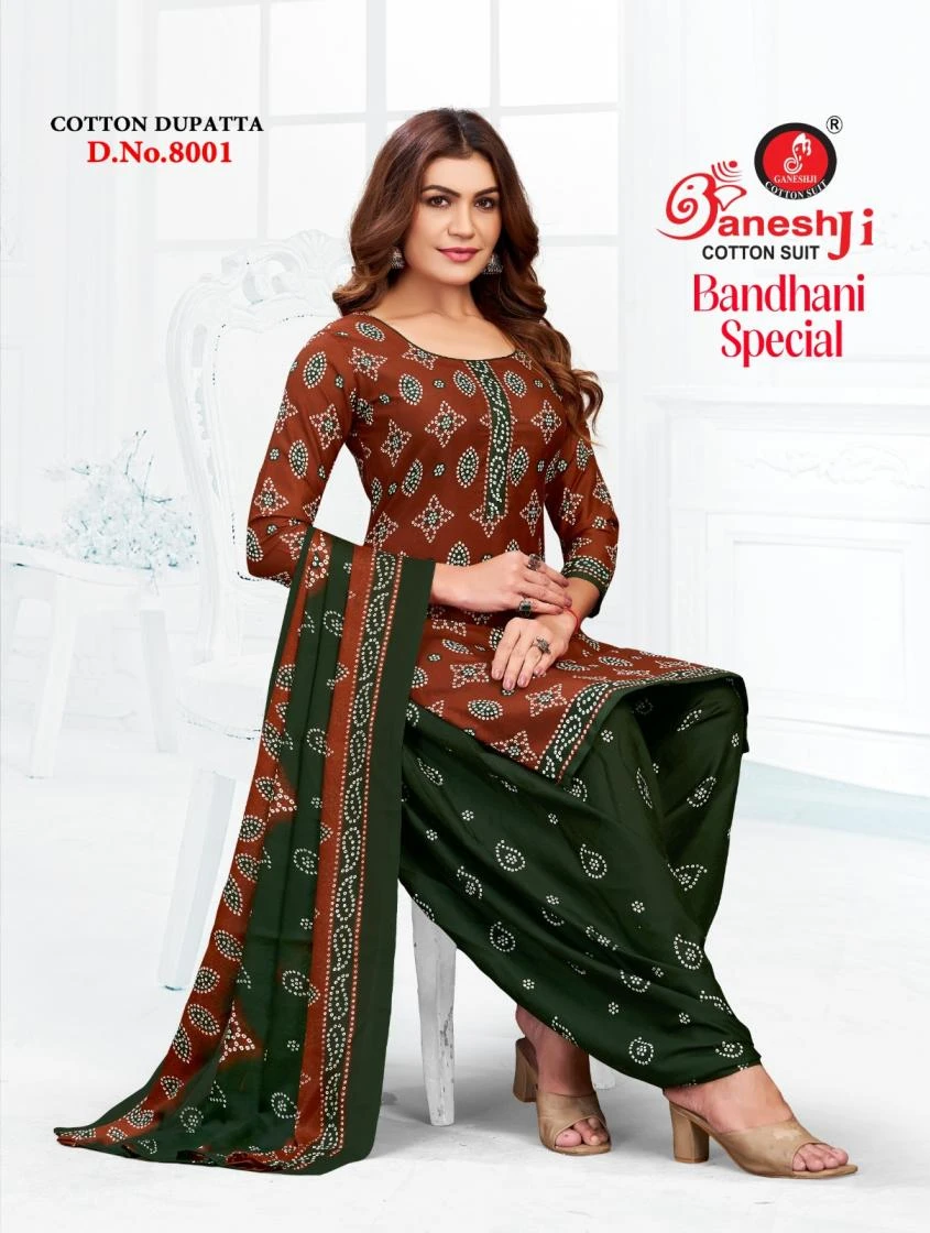 Ganeshji Bandhani Special Patiyala Vol 8 – Dress Material