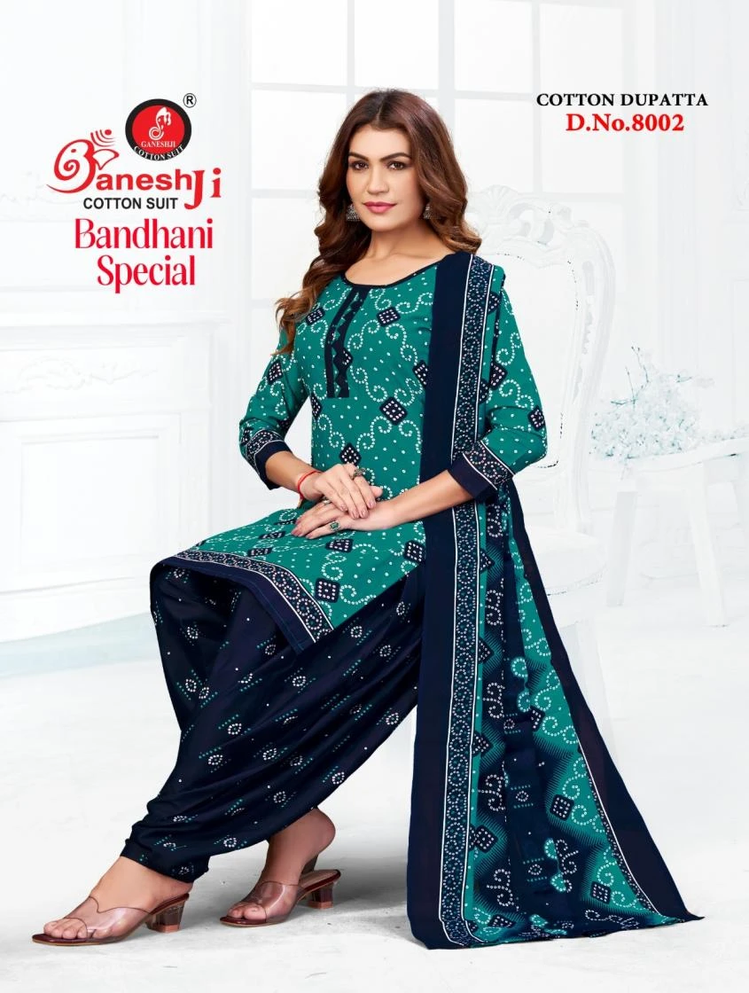 Ganeshji Bandhani Special Patiyala Vol 8 – Dress Material