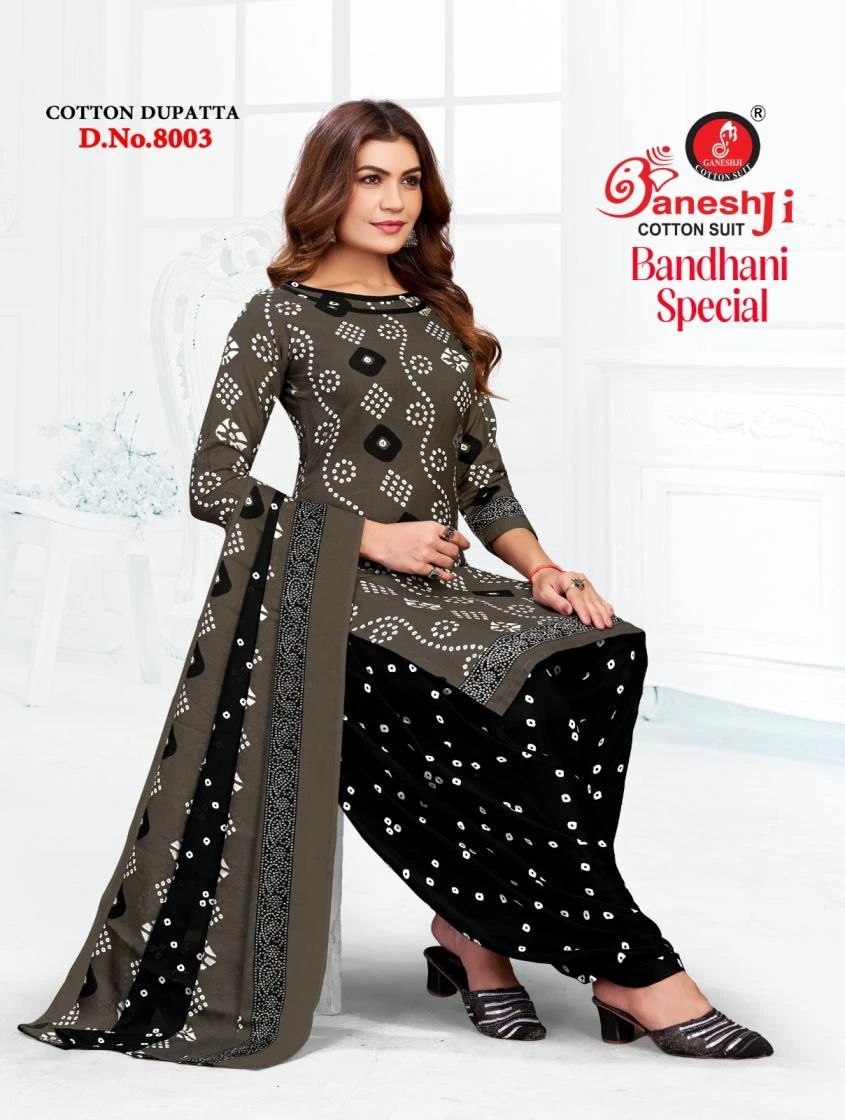 Ganeshji Bandhani Special Patiyala Vol 8 – Dress Material