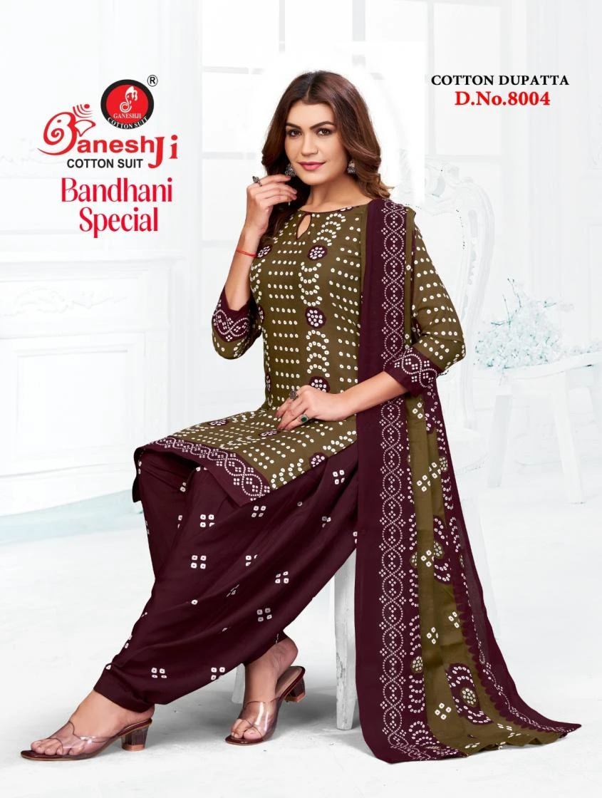 Ganeshji Bandhani Special Patiyala Vol 8 – Dress Material