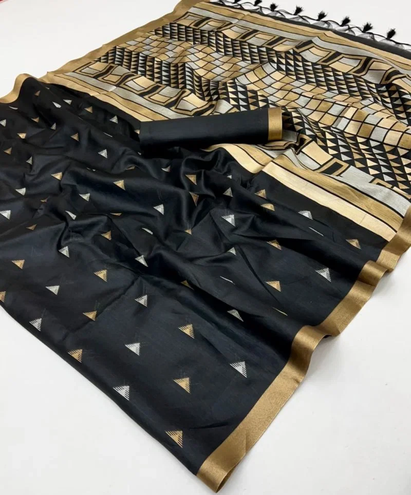 Kanoi Ikkat 001 a to F Tussar Silk Handloom Saree Collection