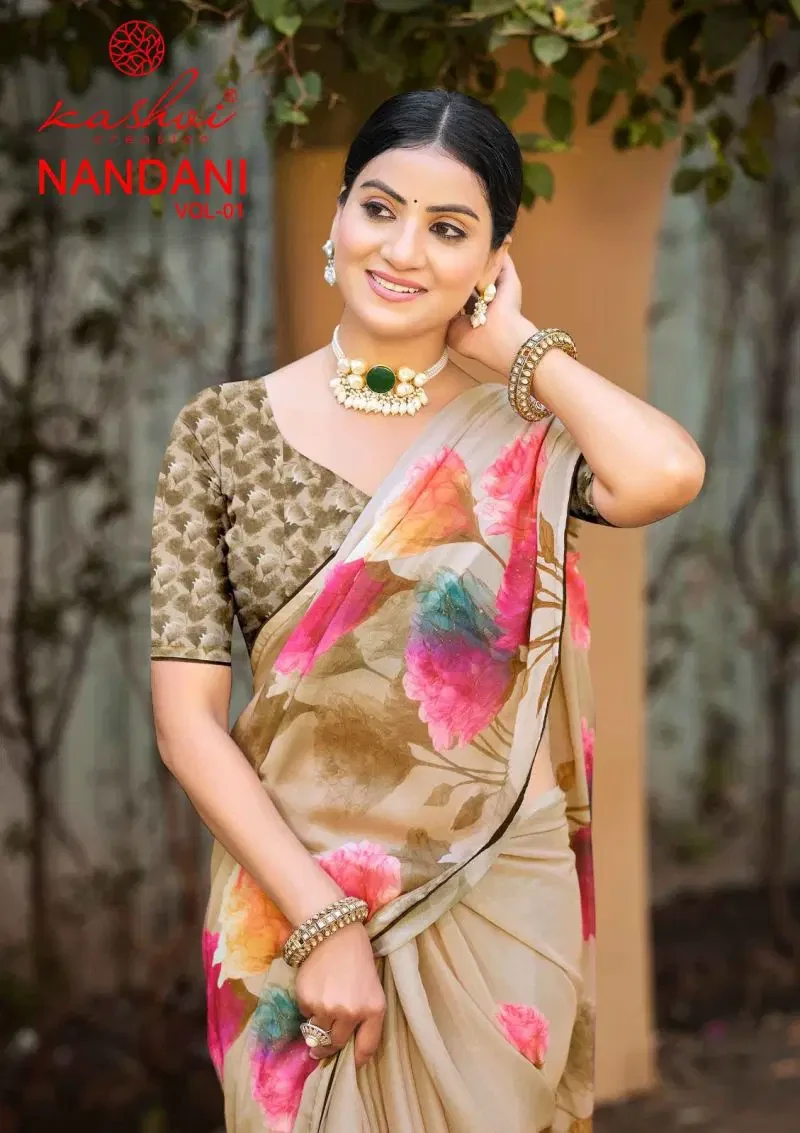 Kashvi Nandani Vol 1 Georgette Digital Print Saree Collection