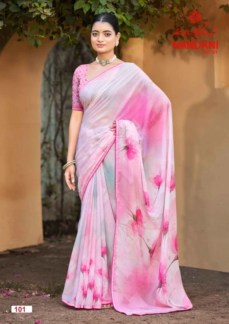 Kashvi Nandani Vol 1 Georgette Digital Print Saree Collection
