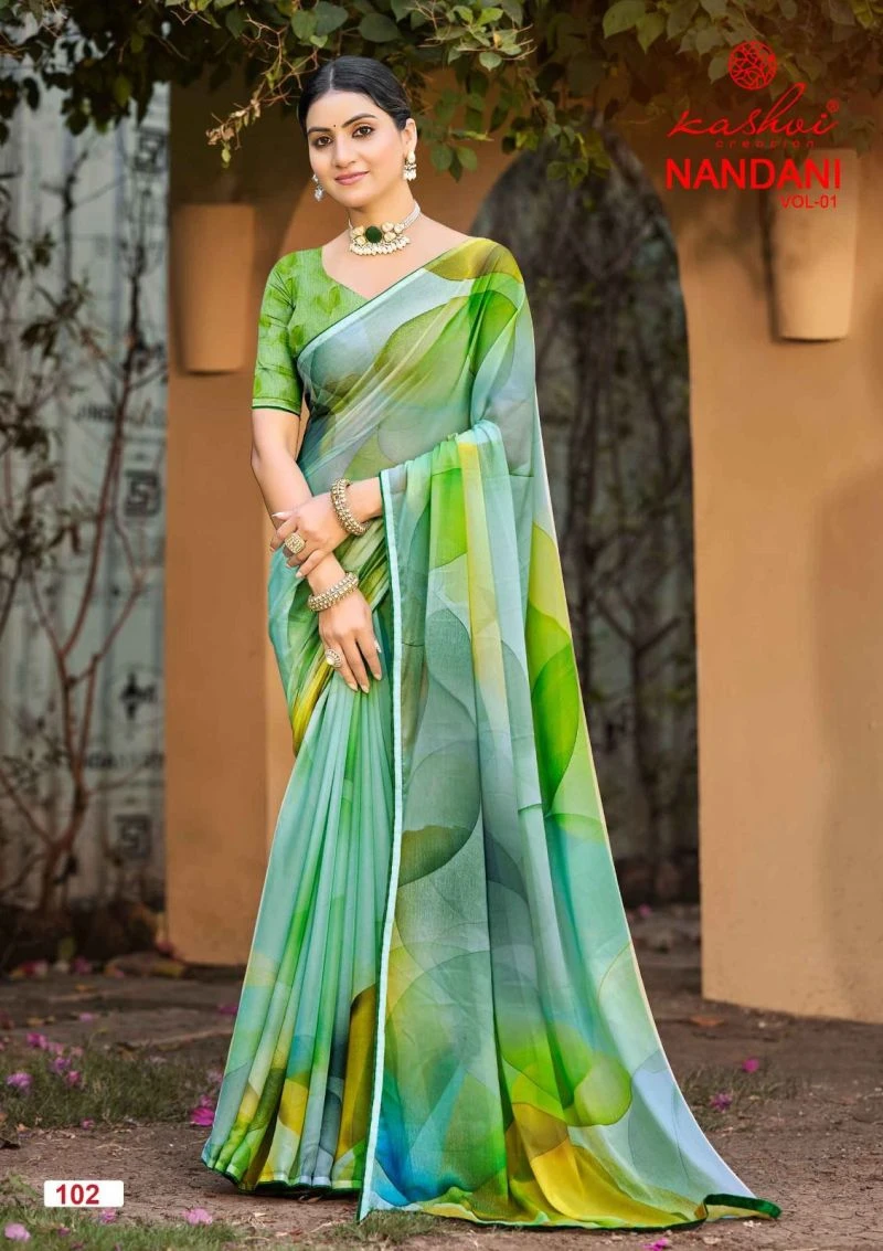 Kashvi Nandani Vol 1 Georgette Digital Print Saree Collection