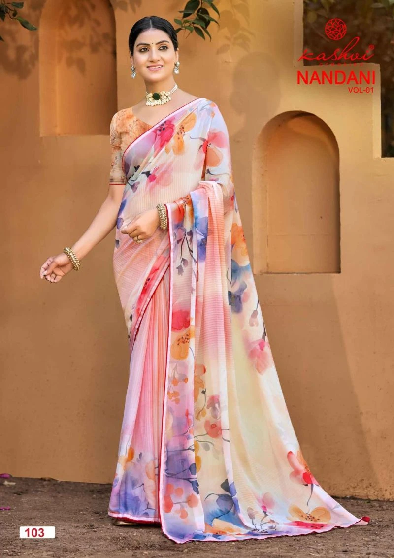 Kashvi Nandani Vol 1 Georgette Digital Print Saree Collection