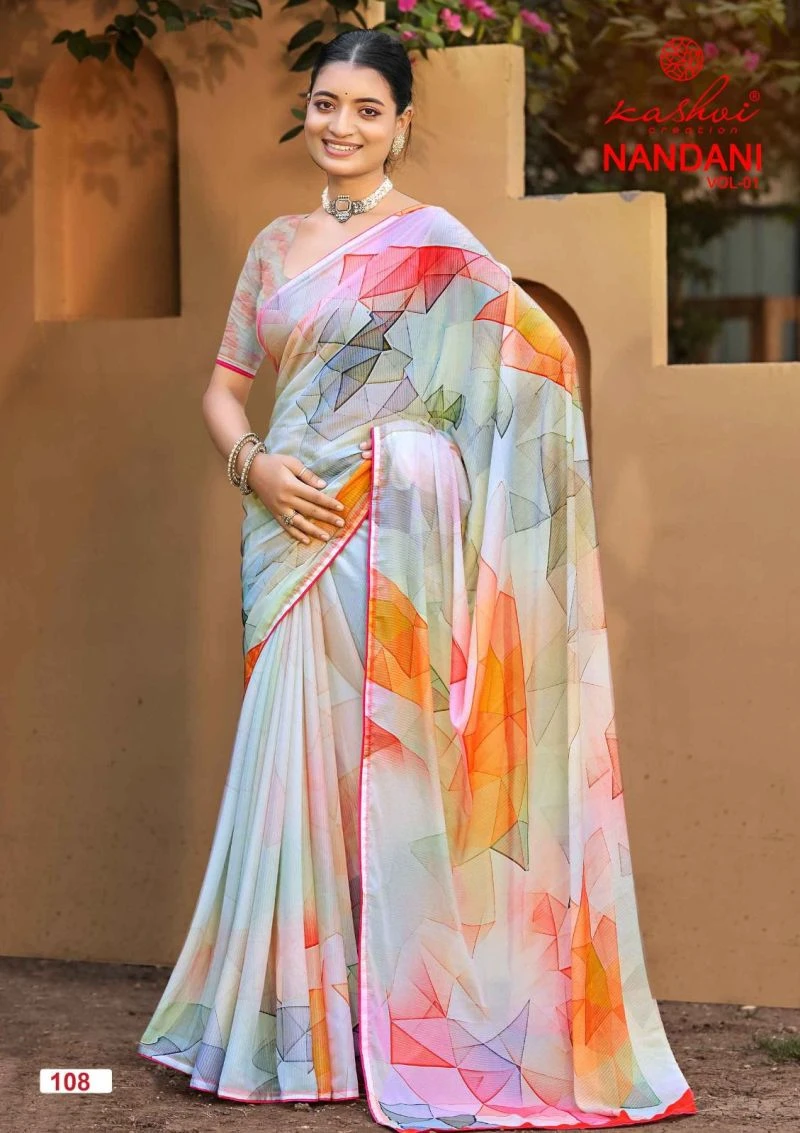 Kashvi Nandani Vol 1 Georgette Digital Print Saree Collection