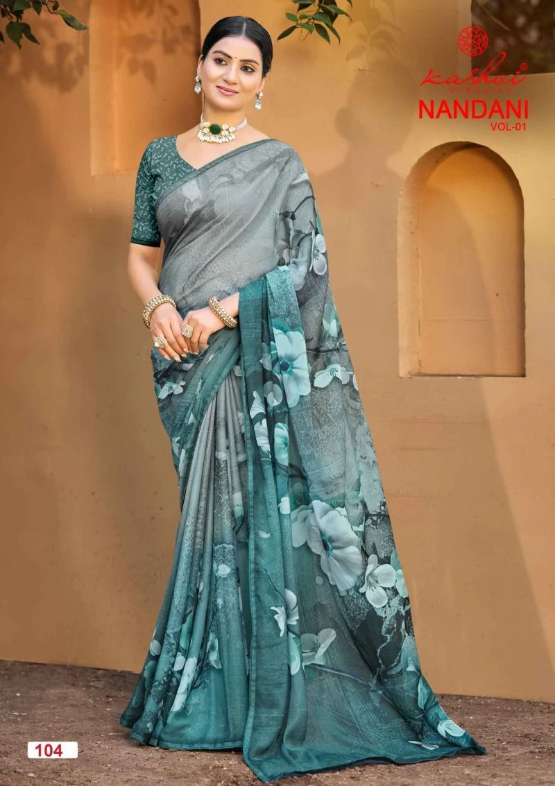 Kashvi Nandani Vol 1 Georgette Digital Print Saree Collection