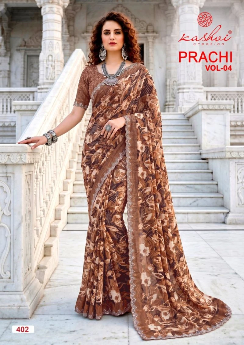 Kashvi Prachi Vol 4 Pc Rimzim Swarovski Work Saree Collection