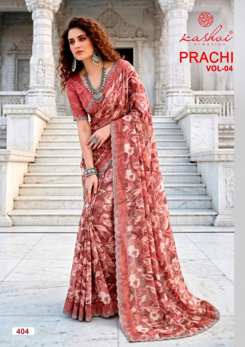 Kashvi Prachi Vol 4 Pc Rimzim Swarovski Work Saree Collection