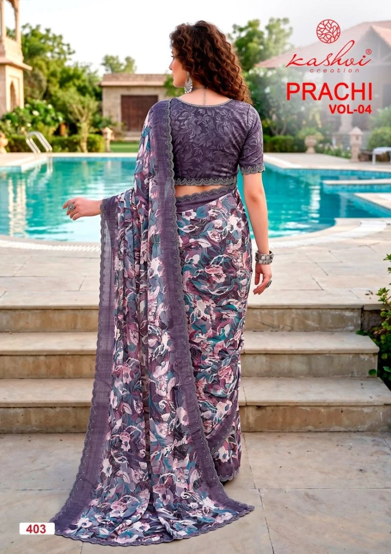 Kashvi Prachi Vol 4 Pc Rimzim Swarovski Work Saree Collection