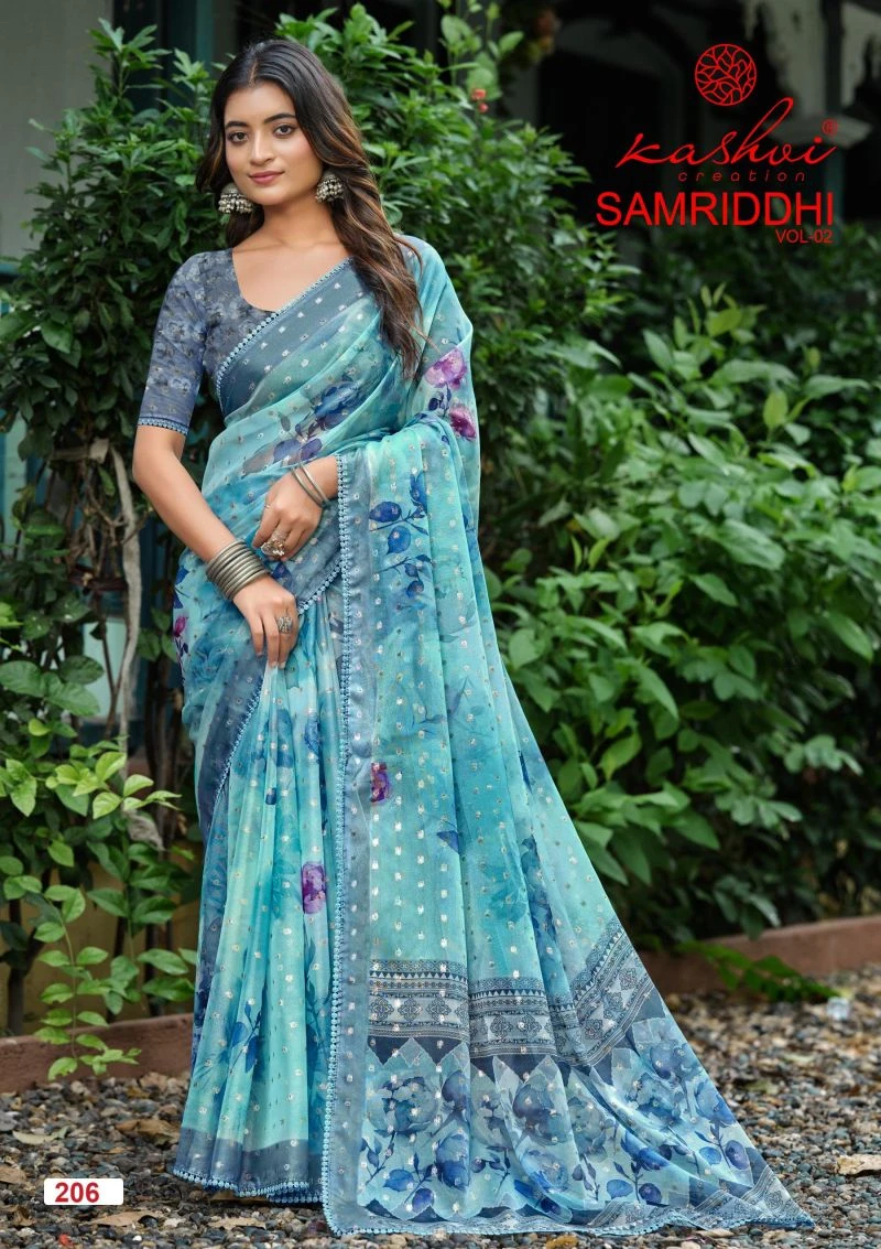 Kashvi Samriddhi Vol 2 Nc Moss Butti Work Saree Collection
