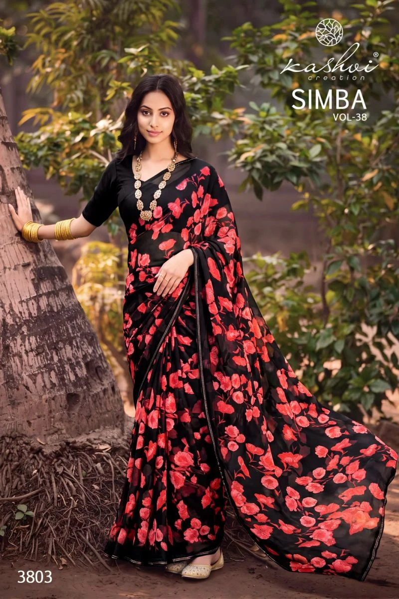 Kashvi Simba Vol 38 Georgette Printed Saree Collection