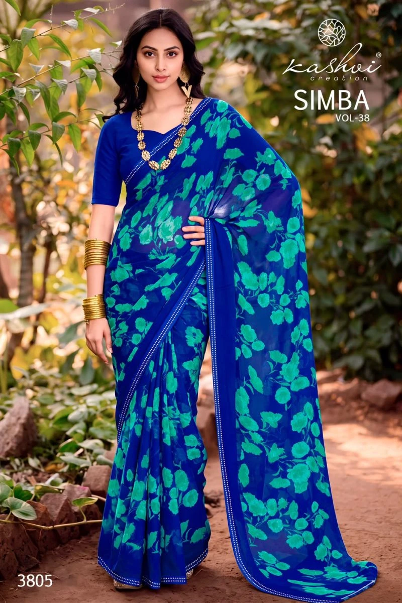 Kashvi Simba Vol 38 Georgette Printed Saree Collection