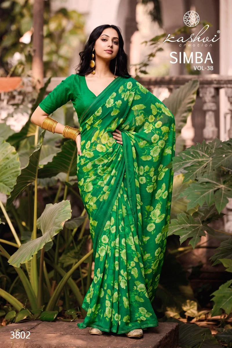 Kashvi Simba Vol 38 Georgette Printed Saree Collection