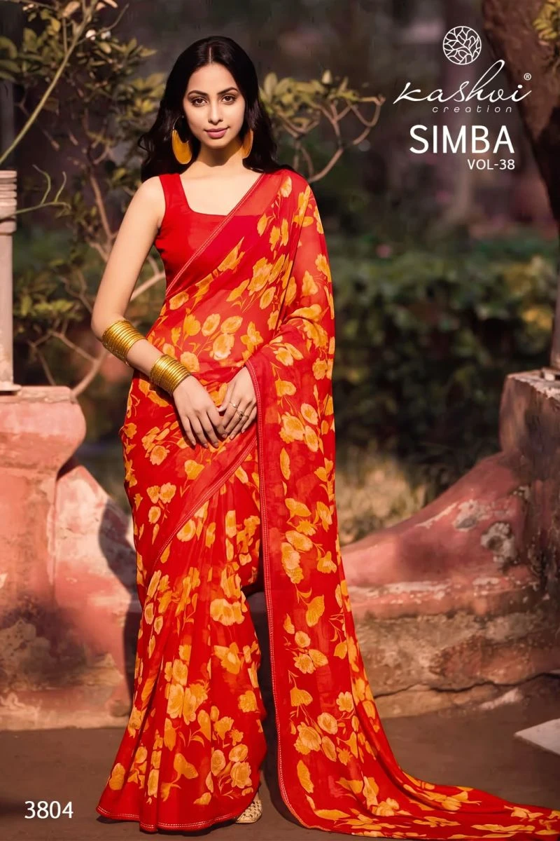 Kashvi Simba Vol 38 Georgette Printed Saree Collection