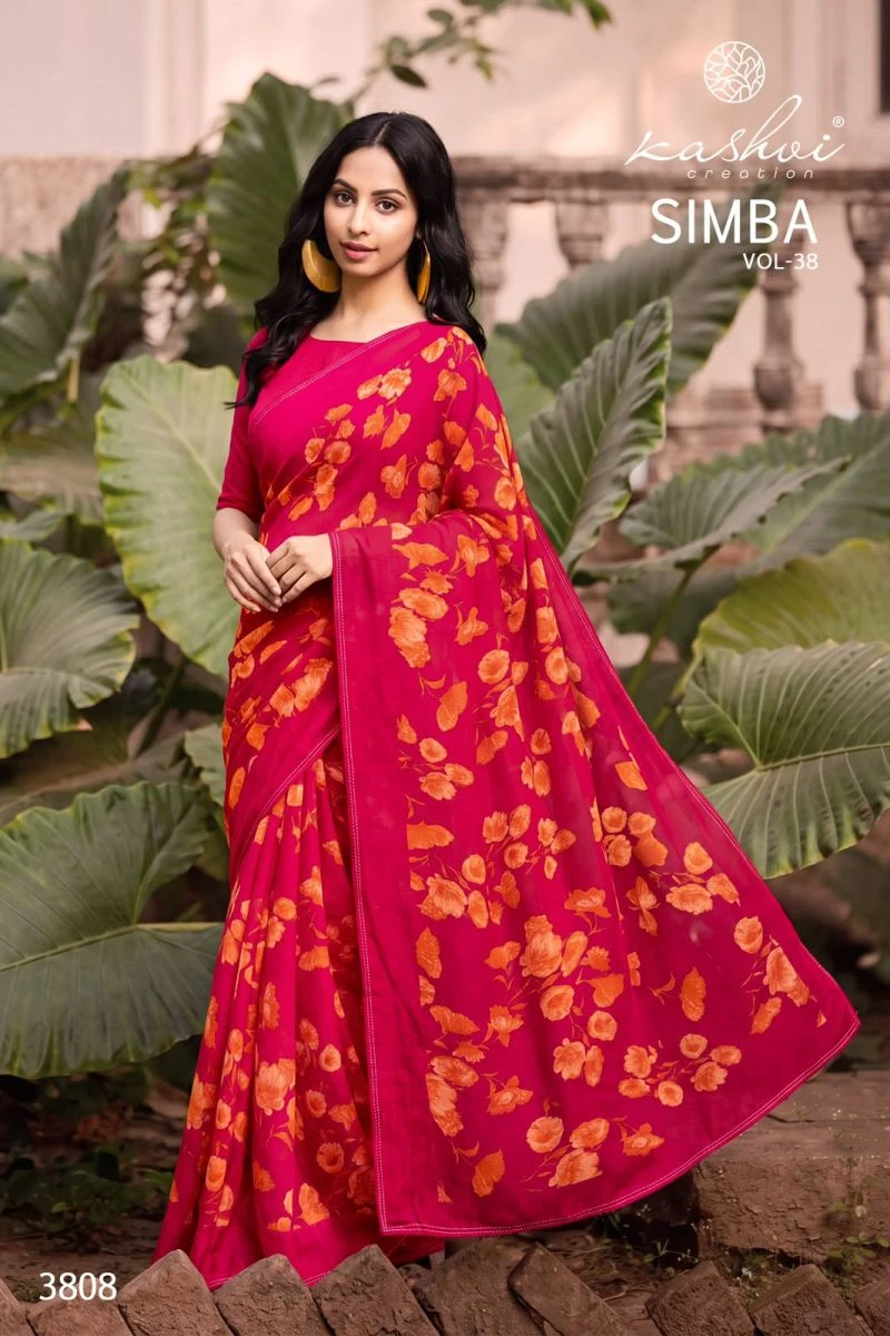 Kashvi Simba Vol 38 Georgette Printed Saree Collection