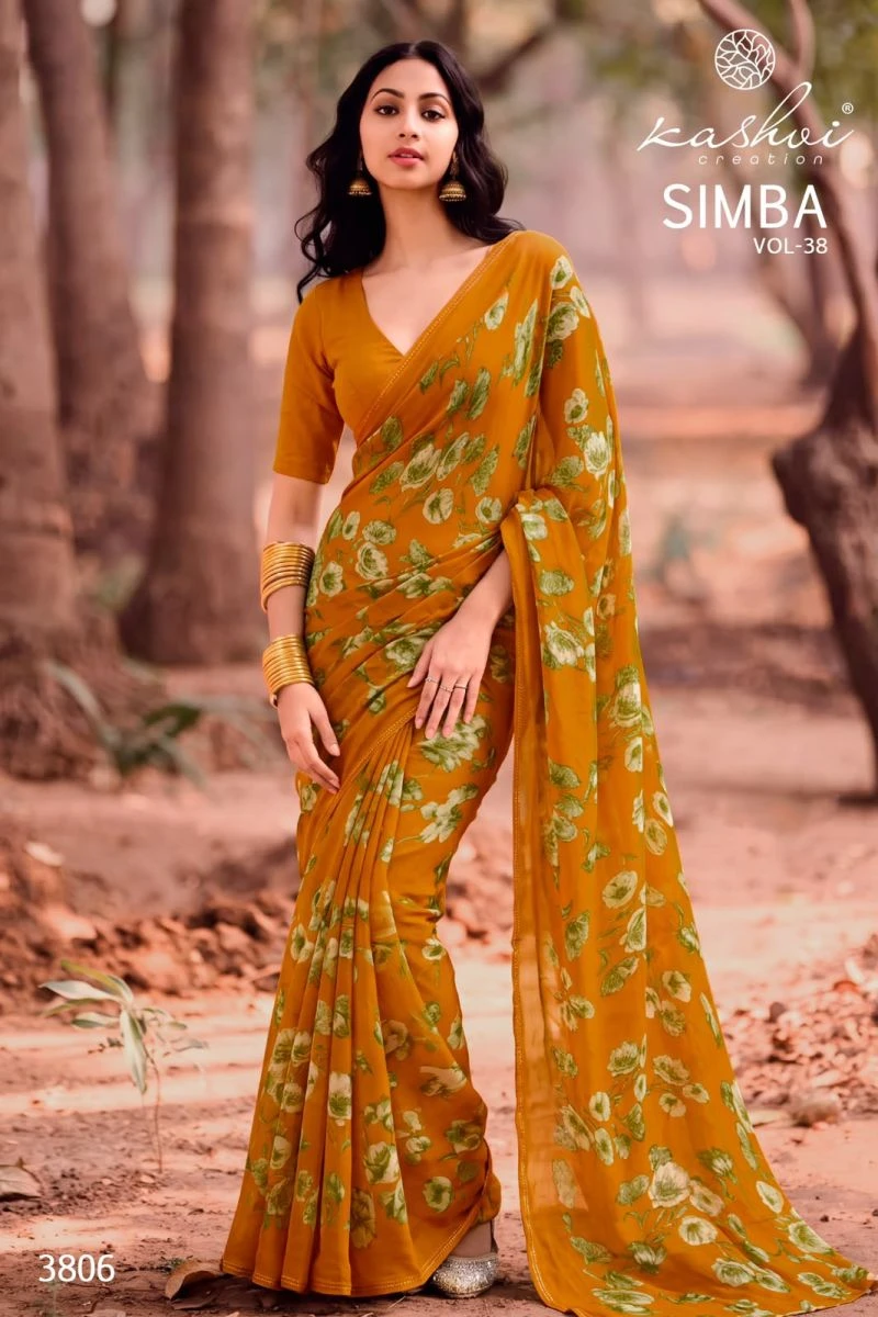 Kashvi Simba Vol 38 Georgette Printed Saree Collection