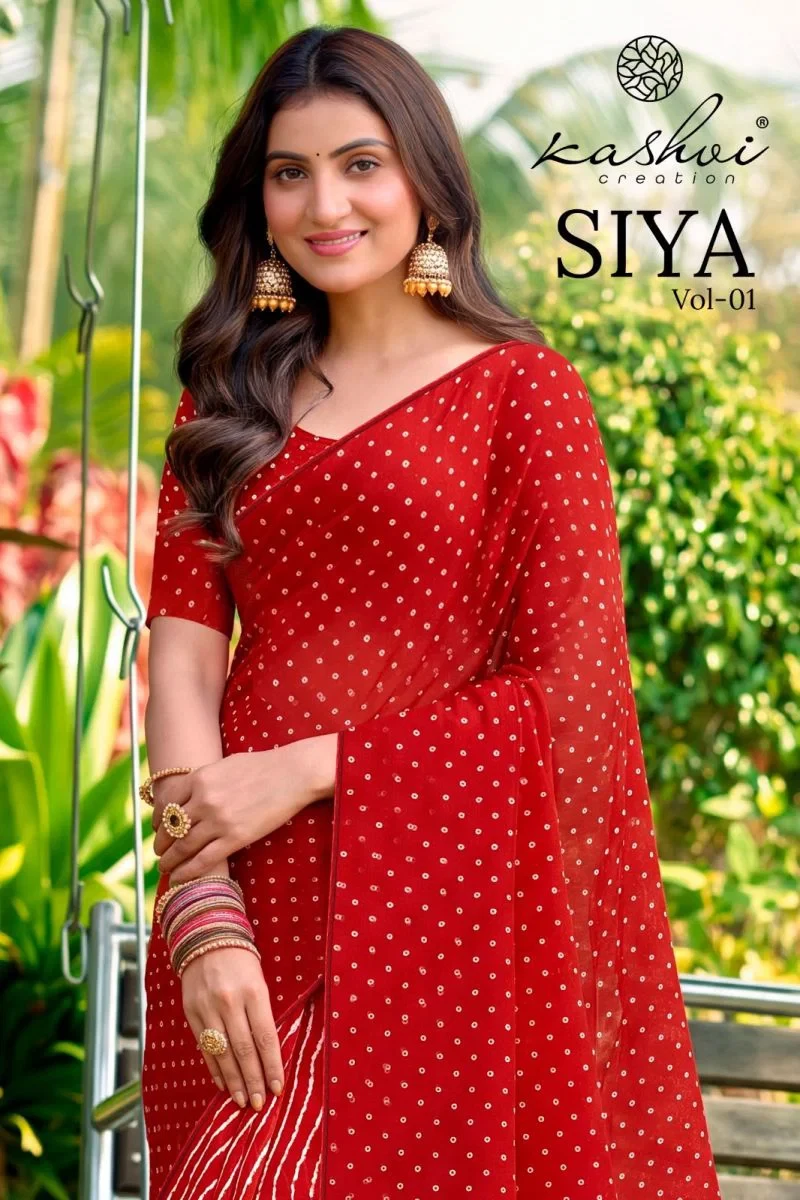 Kashvi Siya Vol 1 Weightless Lehariya Printed Saree Collection