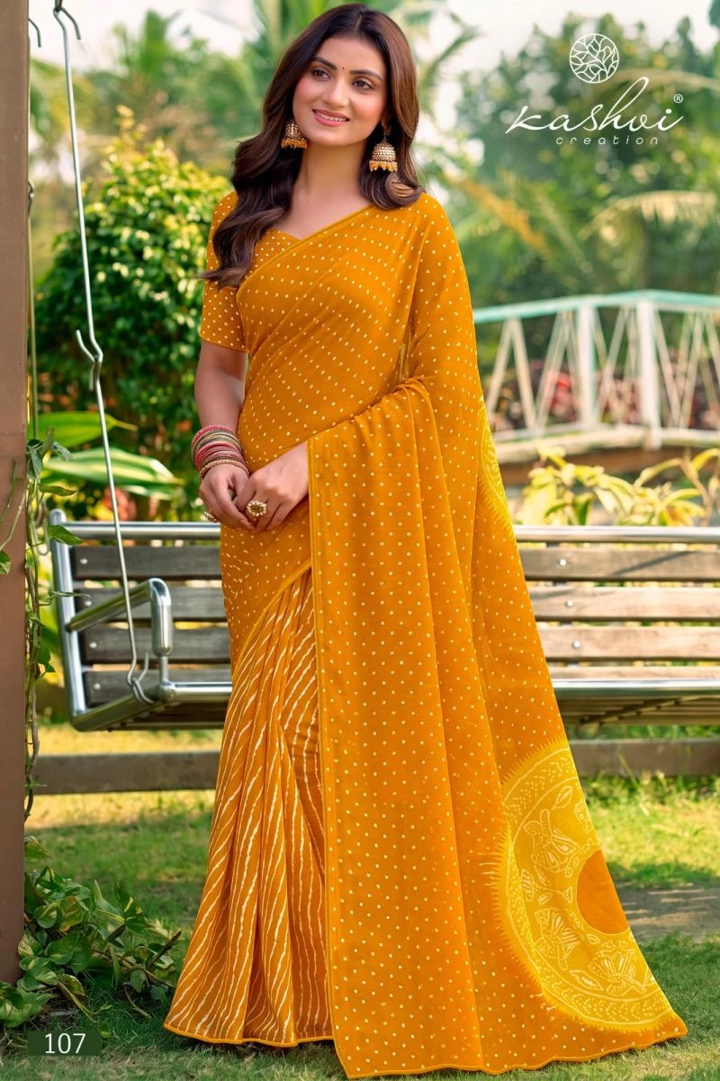 Kashvi Siya Vol 1 Weightless Lehariya Printed Saree Collection