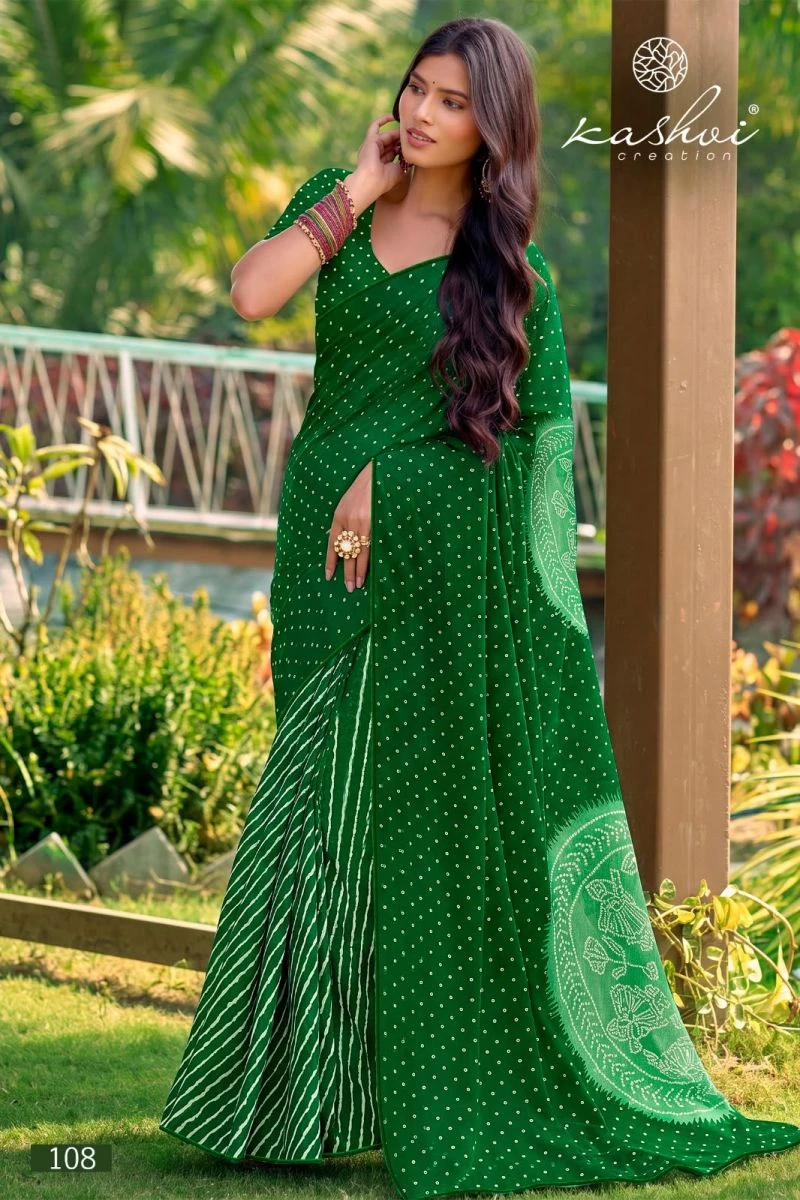 Kashvi Siya Vol 1 Weightless Lehariya Printed Saree Collection