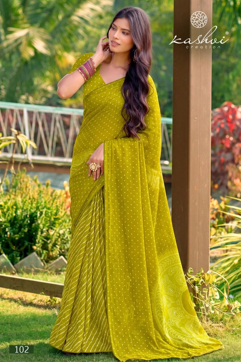 Kashvi Siya Vol 1 Weightless Lehariya Printed Saree Collection