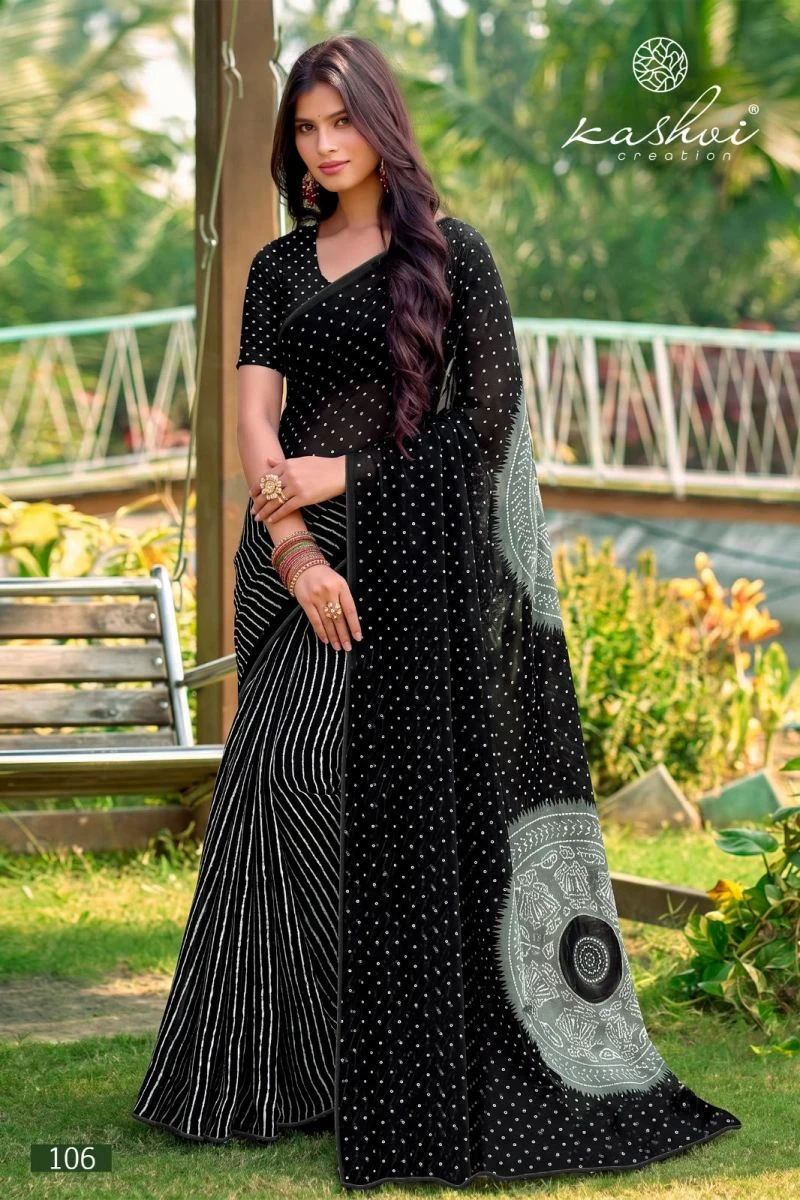 Kashvi Siya Vol 1 Weightless Lehariya Printed Saree Collection