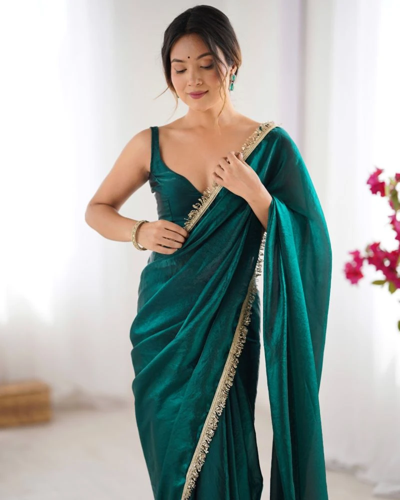Kc 845 Fendy Satin Party Wear Saree Collection