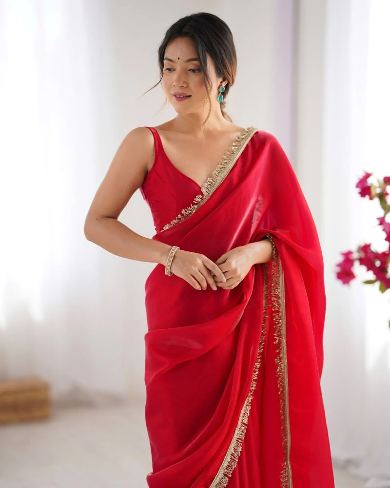 Kc 845 Fendy Satin Party Wear Saree Collection