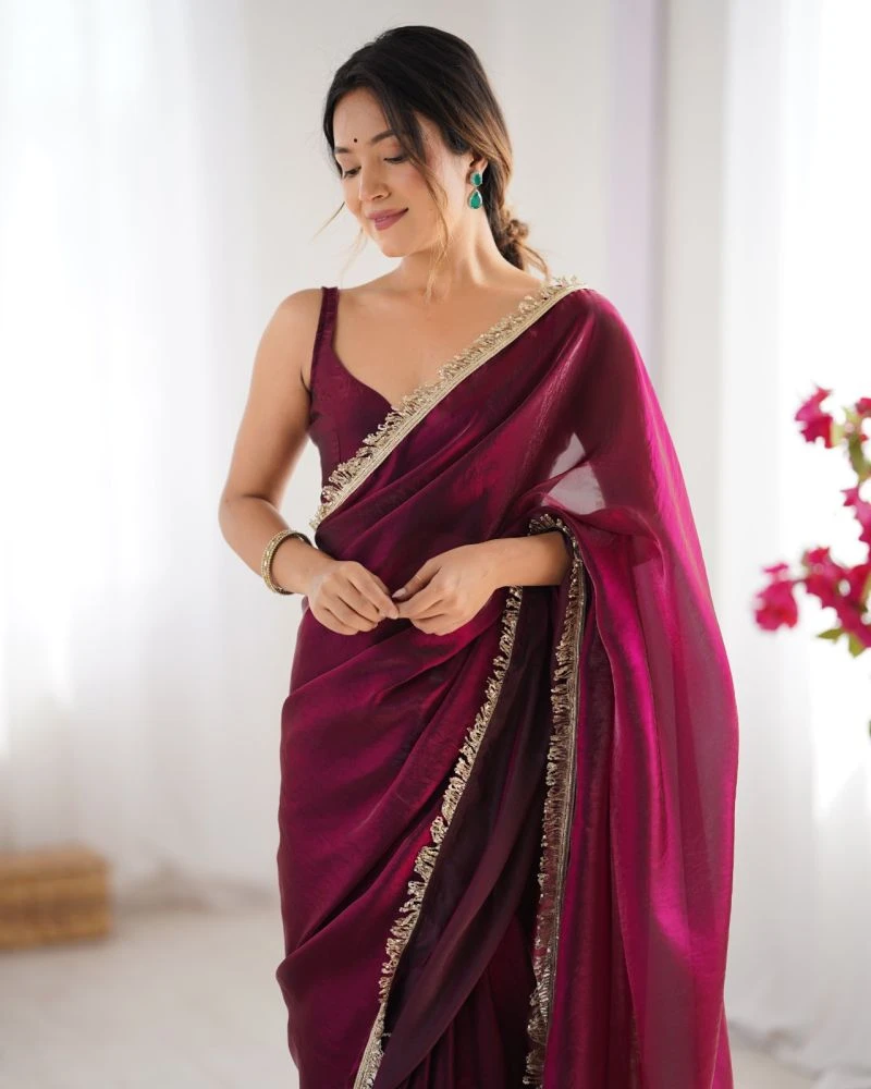 Kc 845 Fendy Satin Party Wear Saree Collection