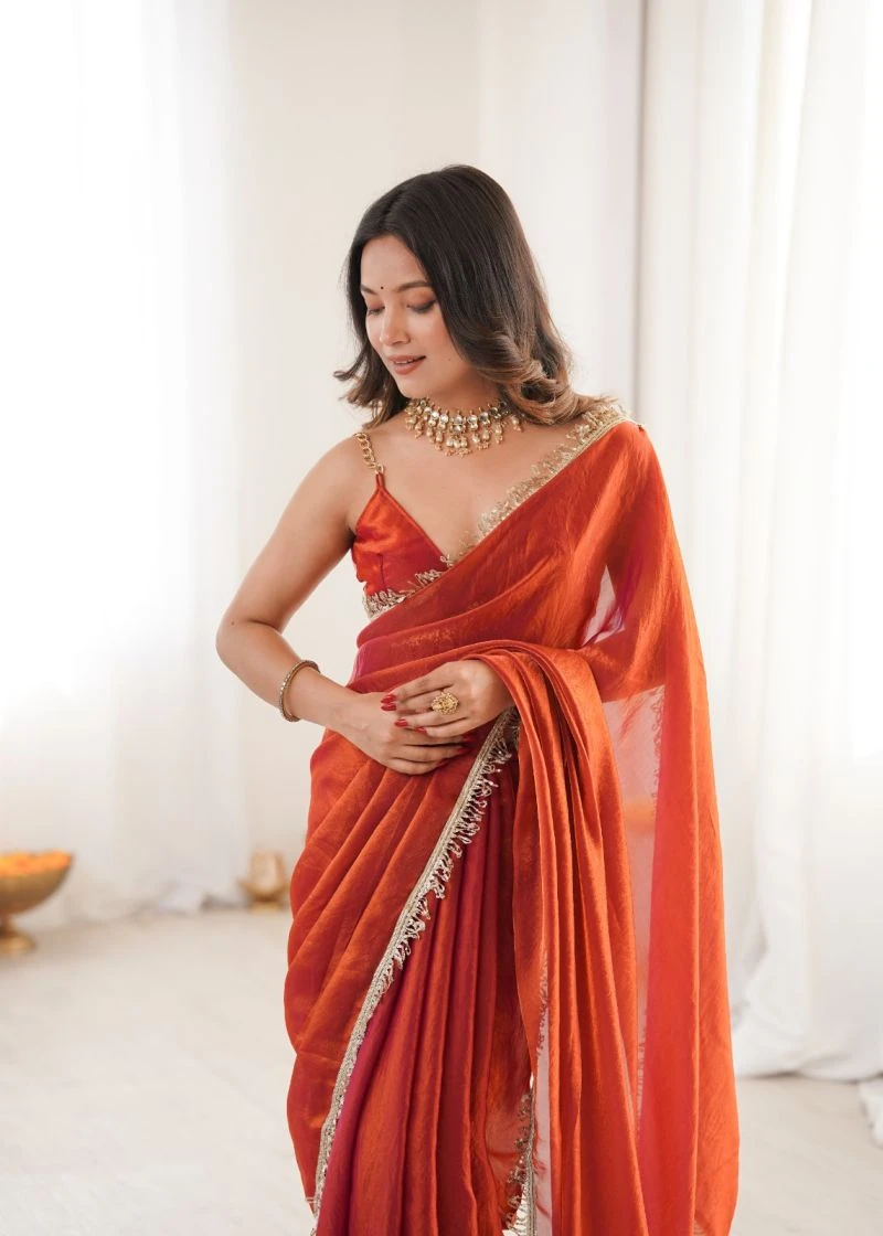 Kc 845 Fendy Satin Party Wear Saree Collection