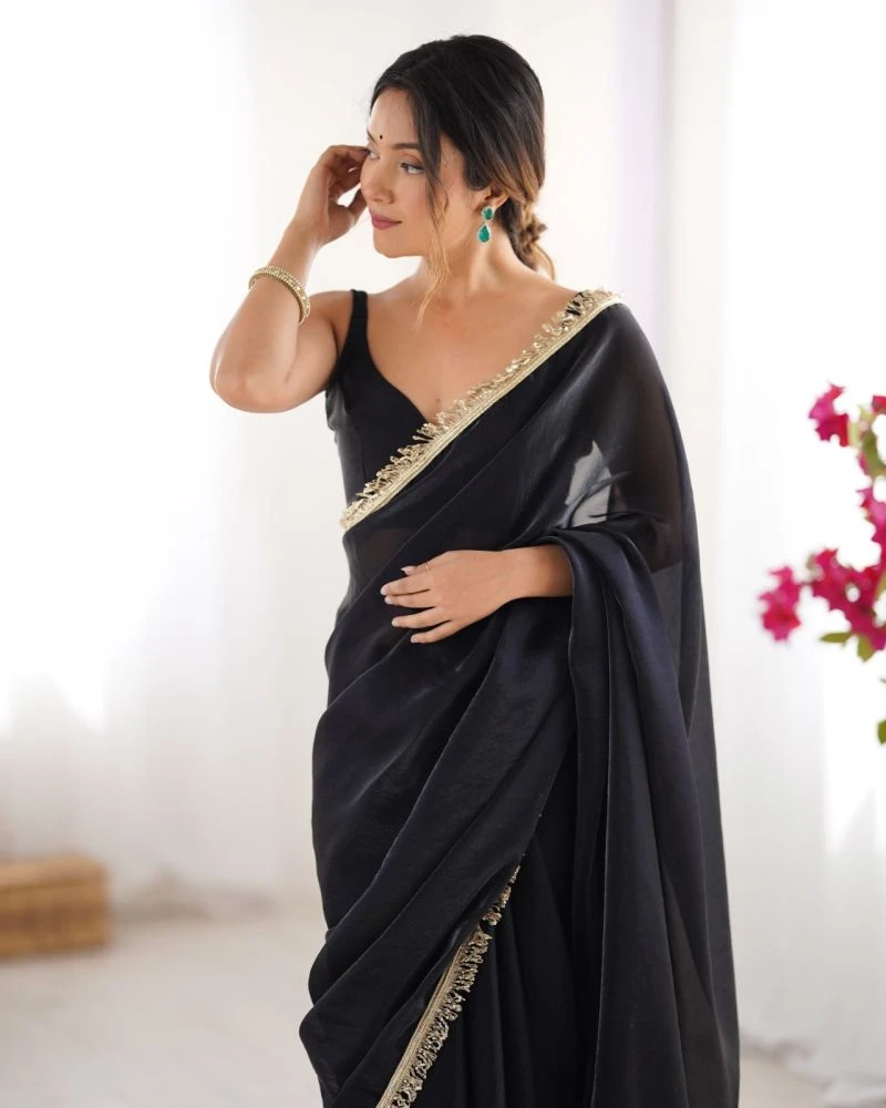 Kc 845 Fendy Satin Party Wear Saree Collection