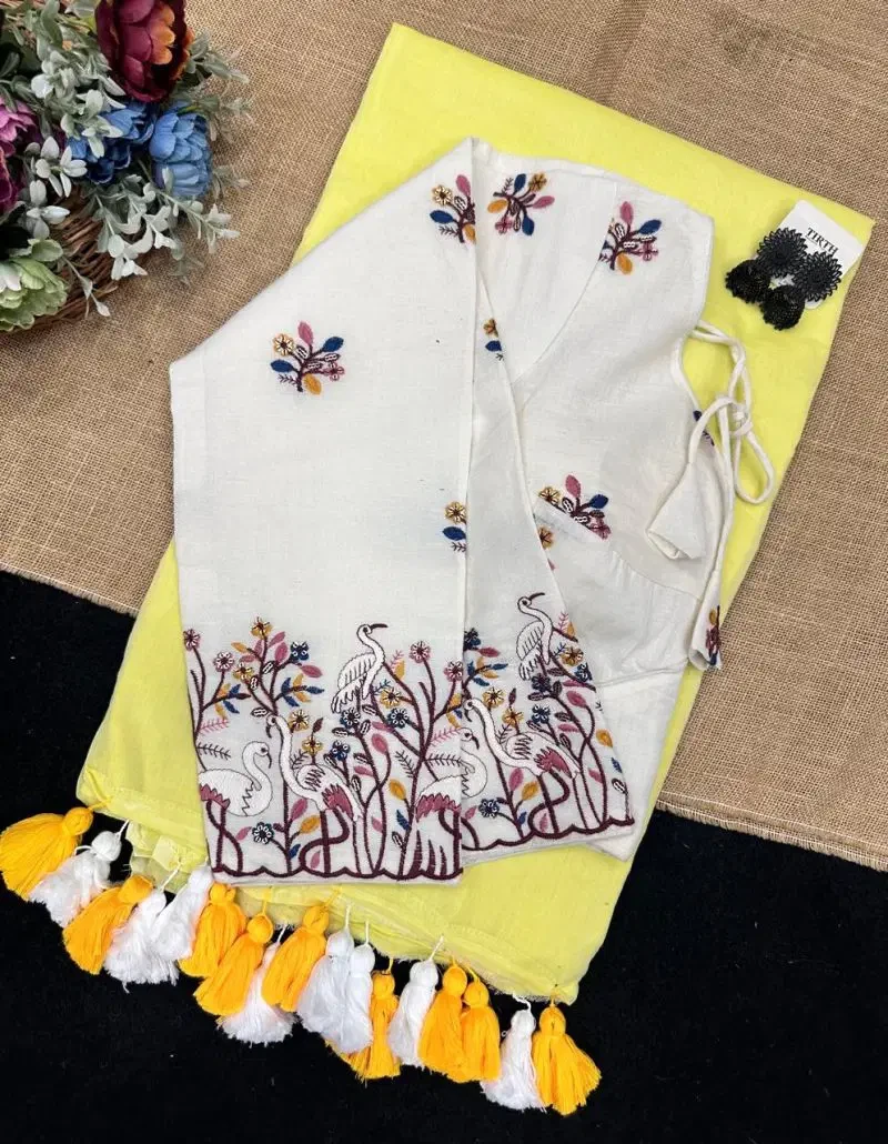 Khadi Vol 38 Rk1 Mal Cotton Plain Tussel Saree with Khadi Blouse Collection