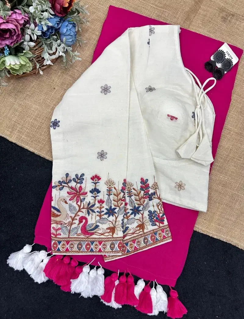 Khadi Vol 38 Rk1 Mal Cotton Plain Tussel Saree with Khadi Blouse Collection