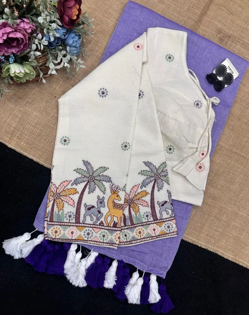 Khadi Vol 38 Rk1 Mal Cotton Plain Tussel Saree with Khadi Blouse Collection