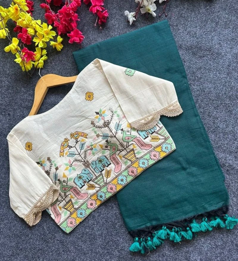 Khadi Vol 40 Hk31 Khadi Cotton Saree with Khadi Blouse Collection