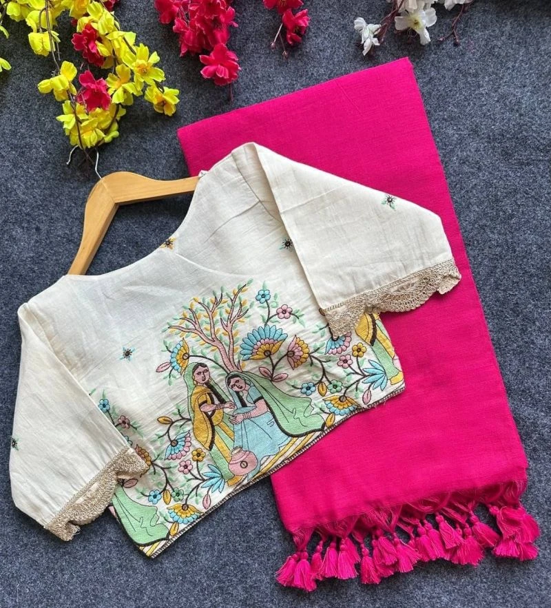 Khadi Vol 40 Hk31 Khadi Cotton Saree with Khadi Blouse Collection