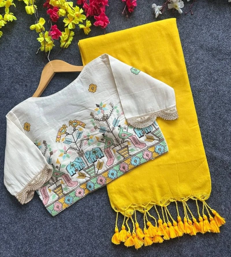 Khadi Vol 40 Hk31 Khadi Cotton Saree with Khadi Blouse Collection