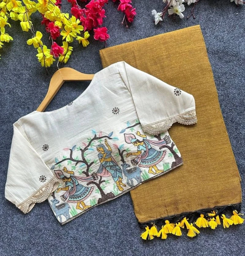 Khadi Vol 40 Hk31 Khadi Cotton Saree with Khadi Blouse Collection