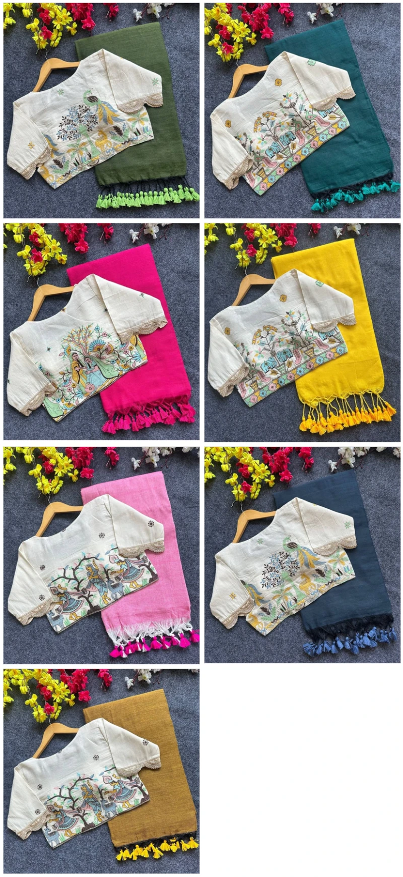 Khadi Vol 40 Hk31 Khadi Cotton Saree with Khadi Blouse Collection