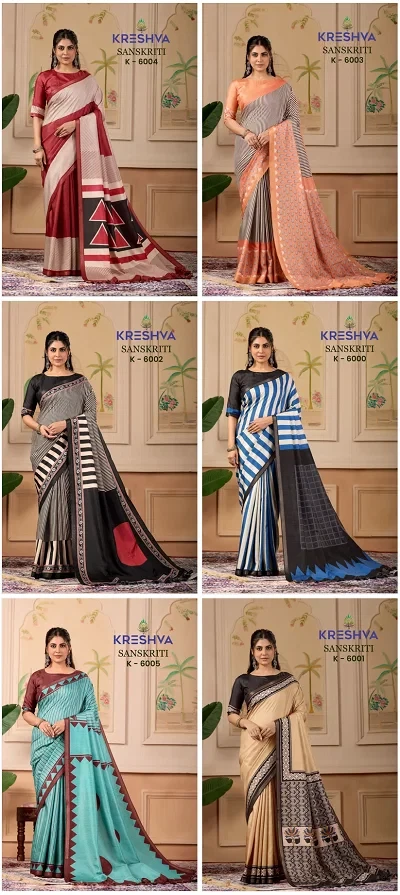 Kreshva Sanskriti Pv Silk Traditional Printed Saree Collection