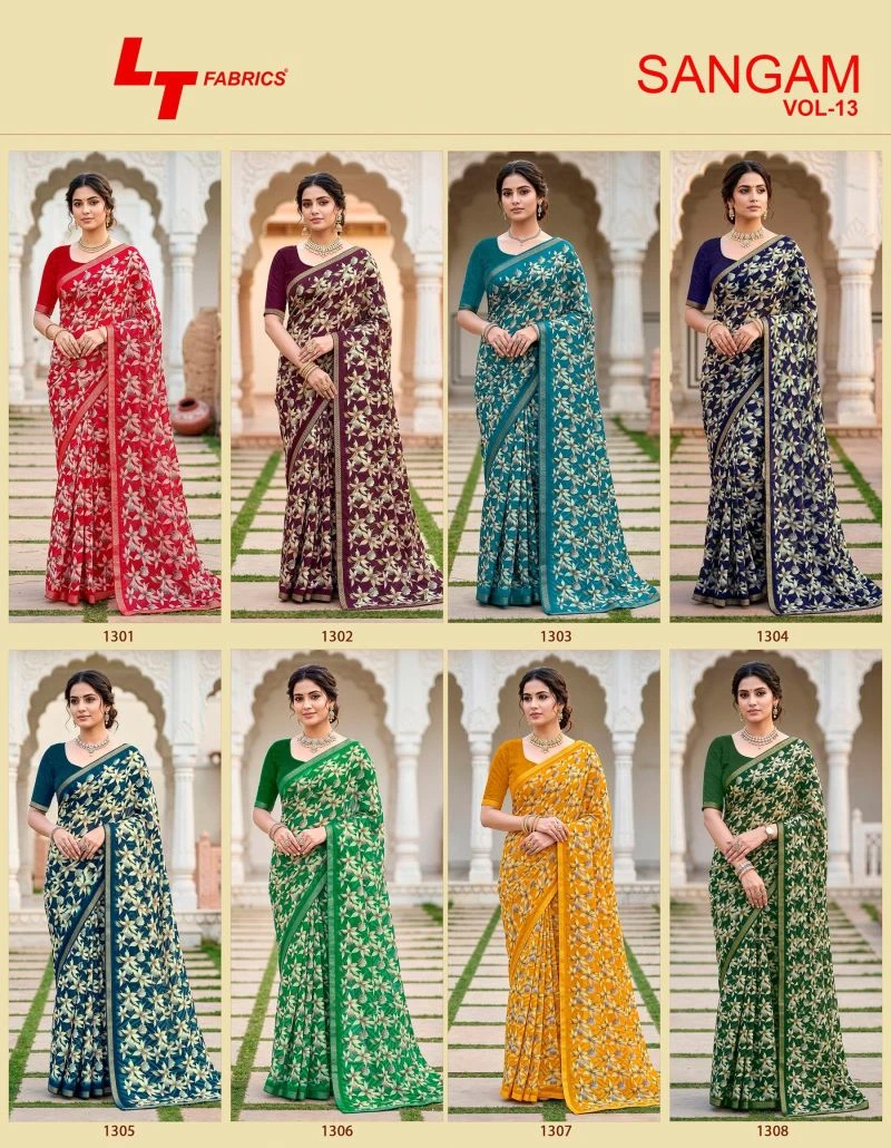Lt Sangam Vol 13 Micro Printed Saree Collection