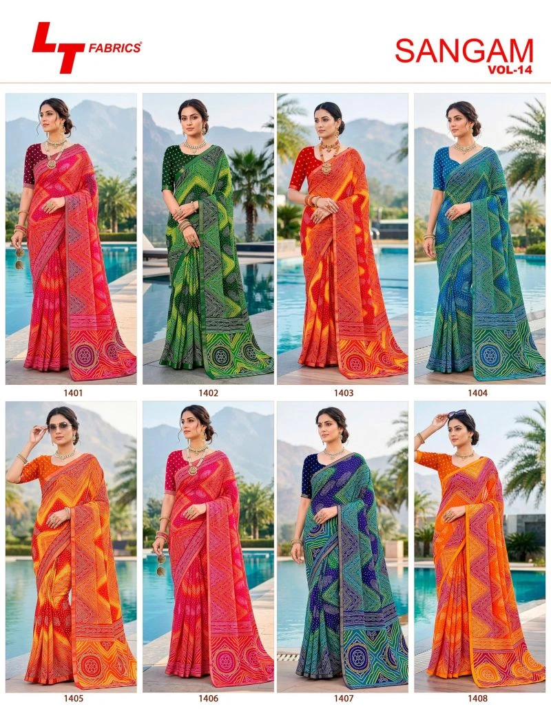 Lt Sangam Vol 14 Micro Printed Saree Collection